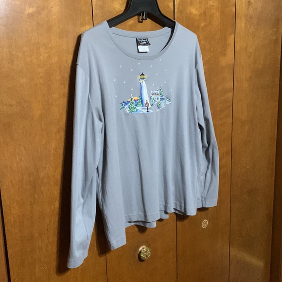 SOUTHERN LADY - WINTER LIGHTHOUSE LONG SLEEVE SHIRT (XL) - Picture 3 of 7